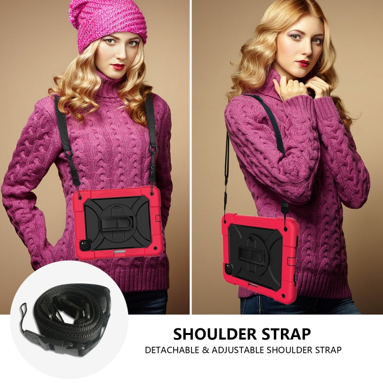 For iPad Pro 11 (2020) Shockproof  PC + Silicone Combination Tablet Case with Holder & Hand Strap & Shoulder strap