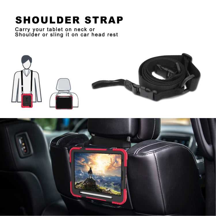 For iPad Pro 11 (2020) Shockproof  PC + Silicone Combination Tablet Case with Holder & Hand Strap & Shoulder strap