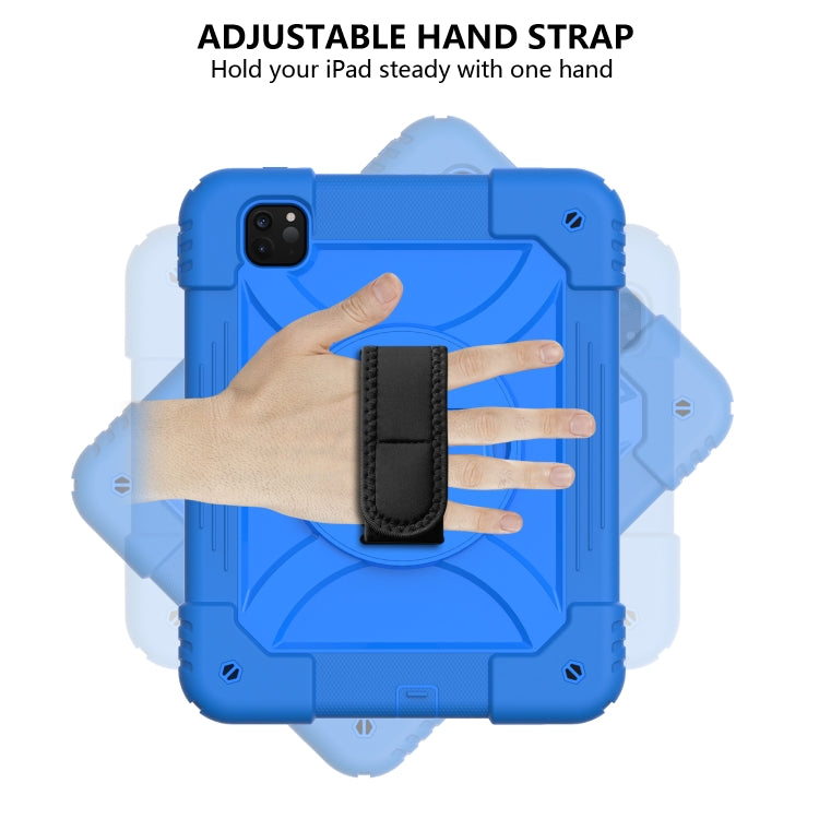 For iPad Pro 11 (2020) Shockproof  PC + Silicone Combination Tablet Case with Holder & Hand Strap & Shoulder strap