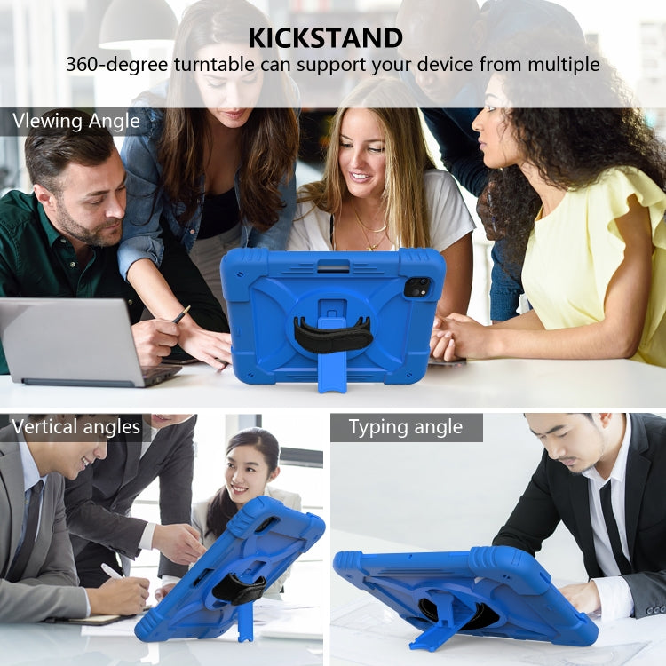 For iPad Pro 11 (2020) Shockproof  PC + Silicone Combination Tablet Case with Holder & Hand Strap & Shoulder strap