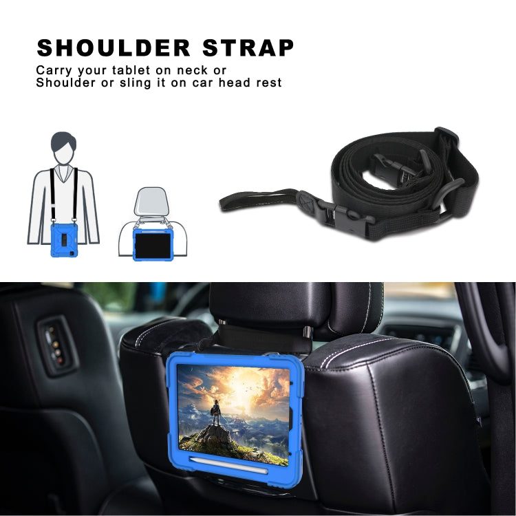 For iPad Pro 11 (2020) Shockproof  PC + Silicone Combination Tablet Case with Holder & Hand Strap & Shoulder strap
