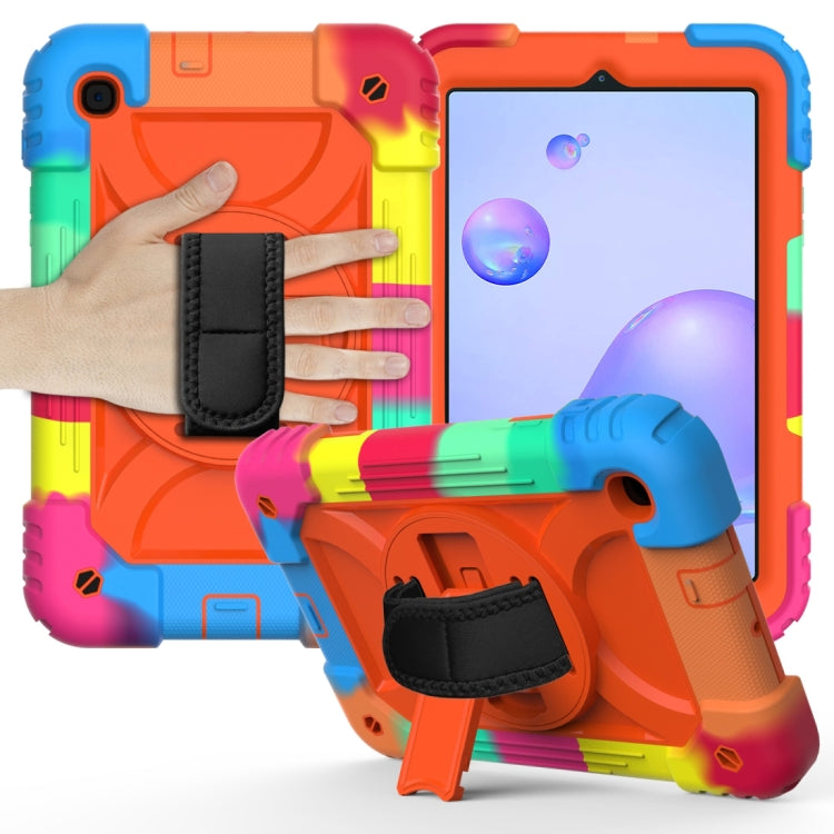For Samsung Galaxy Tab A 8.4 (2020) Shockproof  PC + Silicone Combination Case with Holder & Hand Strap & Shoulder strap