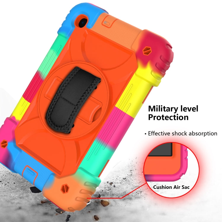 For Samsung Galaxy Tab A 8.4 (2020) Shockproof  PC + Silicone Combination Case with Holder & Hand Strap & Shoulder strap