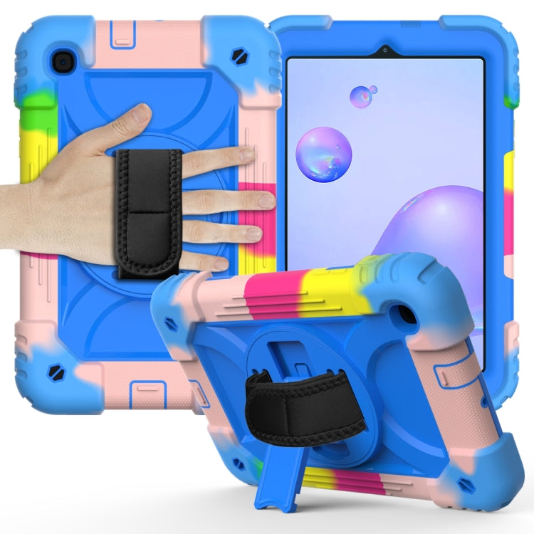For Samsung Galaxy Tab A 8.4 (2020) Shockproof  PC + Silicone Combination Case with Holder & Hand Strap & Shoulder strap