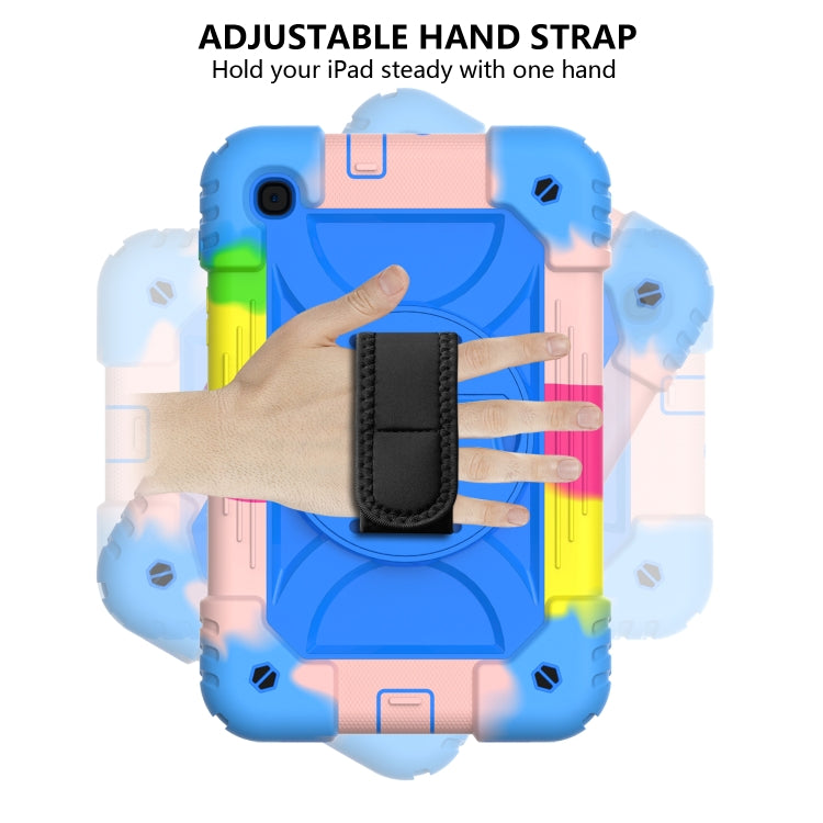 For Samsung Galaxy Tab A 8.4 (2020) Shockproof  PC + Silicone Combination Case with Holder & Hand Strap & Shoulder strap