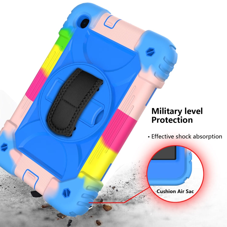 For Samsung Galaxy Tab A 8.4 (2020) Shockproof  PC + Silicone Combination Case with Holder & Hand Strap & Shoulder strap