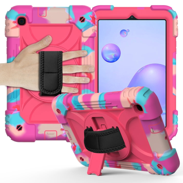 For Samsung Galaxy Tab A 8.4 (2020) Shockproof  PC + Silicone Combination Case with Holder & Hand Strap & Shoulder strap