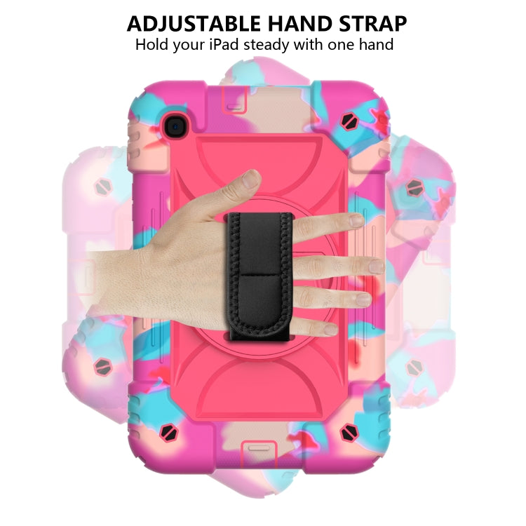 For Samsung Galaxy Tab A 8.4 (2020) Shockproof  PC + Silicone Combination Case with Holder & Hand Strap & Shoulder strap