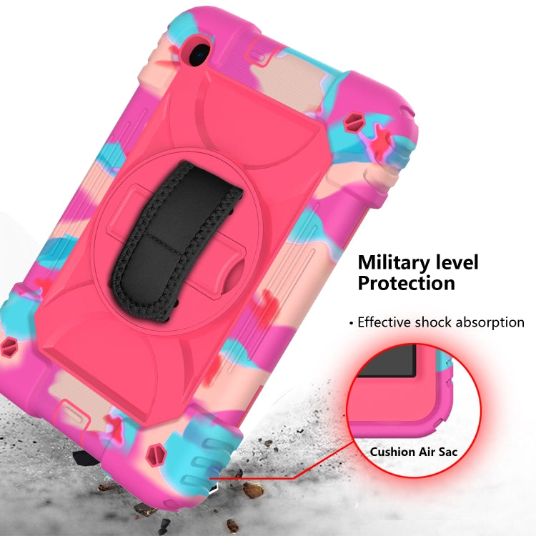 For Samsung Galaxy Tab A 8.4 (2020) Shockproof  PC + Silicone Combination Case with Holder & Hand Strap & Shoulder strap