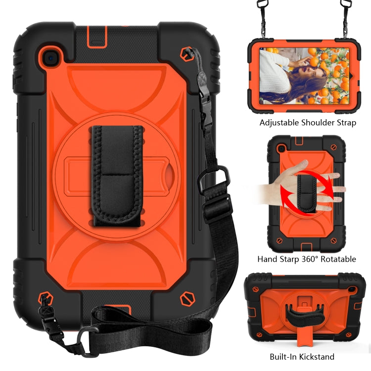 For Samsung Galaxy Tab A 8.4 (2020) Shockproof  PC + Silicone Combination Case with Holder & Hand Strap & Shoulder strap