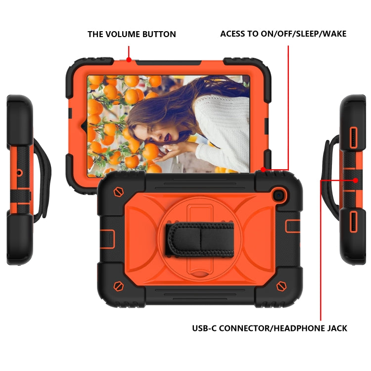 For Samsung Galaxy Tab A 8.4 (2020) Shockproof  PC + Silicone Combination Case with Holder & Hand Strap & Shoulder strap
