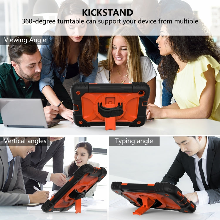 For Samsung Galaxy Tab A 8.4 (2020) Shockproof  PC + Silicone Combination Case with Holder & Hand Strap & Shoulder strap