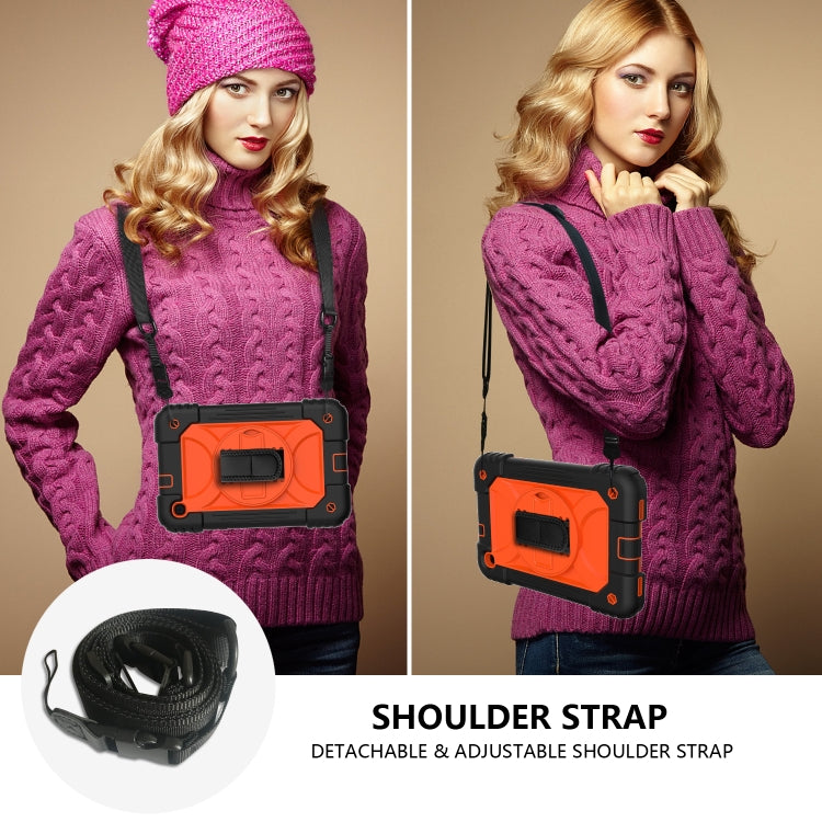 For Samsung Galaxy Tab A 8.4 (2020) Shockproof  PC + Silicone Combination Case with Holder & Hand Strap & Shoulder strap