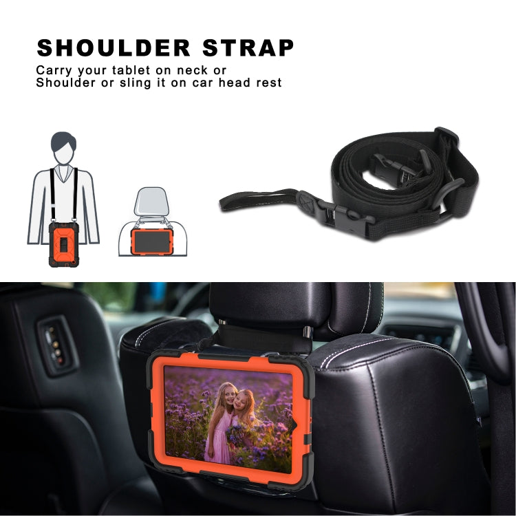 For Samsung Galaxy Tab A 8.4 (2020) Shockproof  PC + Silicone Combination Case with Holder & Hand Strap & Shoulder strap