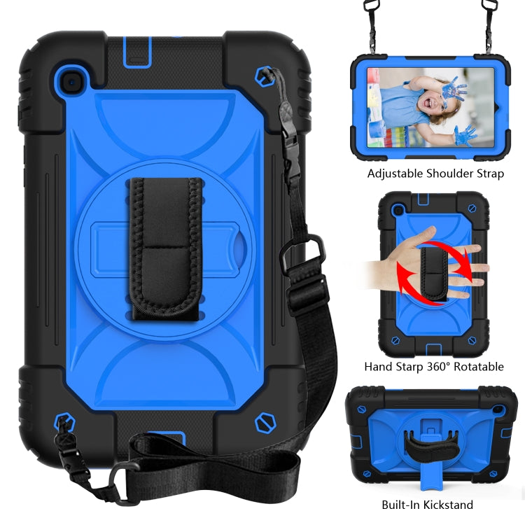 For Samsung Galaxy Tab A 8.4 (2020) Shockproof  PC + Silicone Combination Case with Holder & Hand Strap & Shoulder strap