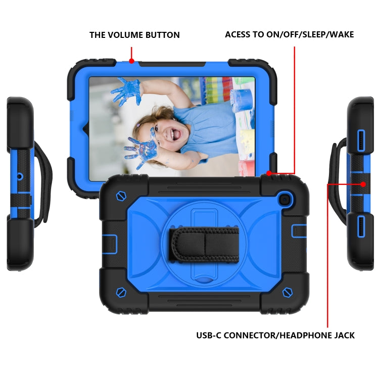 For Samsung Galaxy Tab A 8.4 (2020) Shockproof  PC + Silicone Combination Case with Holder & Hand Strap & Shoulder strap