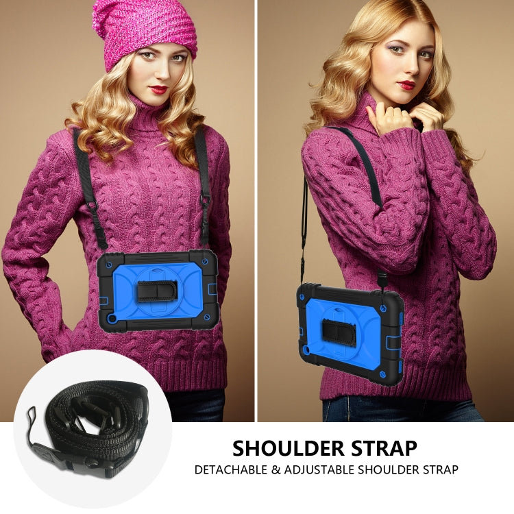For Samsung Galaxy Tab A 8.4 (2020) Shockproof  PC + Silicone Combination Case with Holder & Hand Strap & Shoulder strap