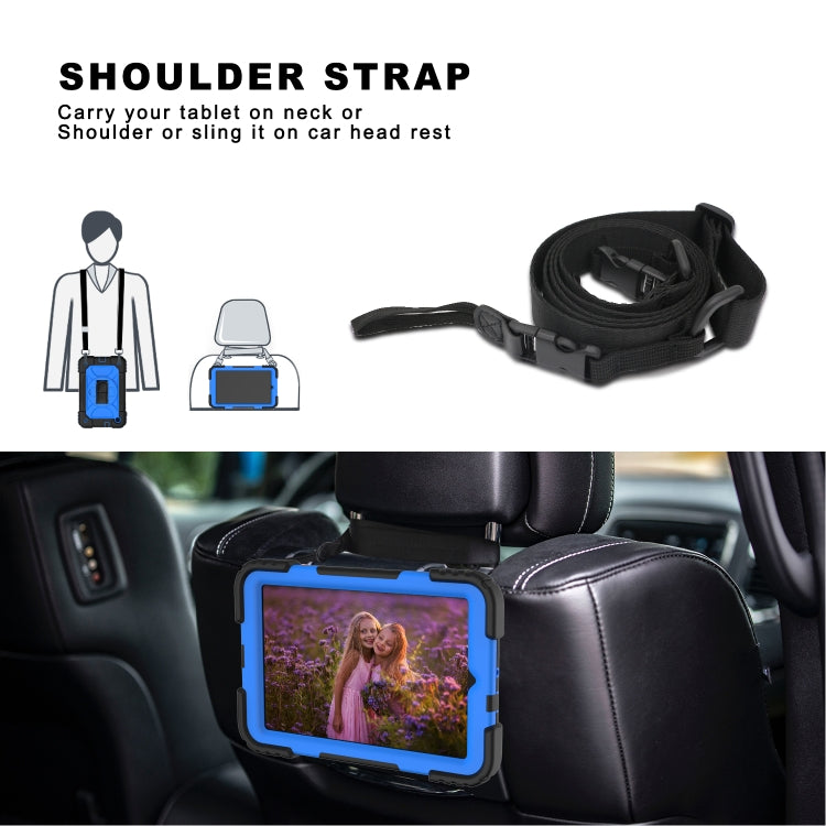For Samsung Galaxy Tab A 8.4 (2020) Shockproof  PC + Silicone Combination Case with Holder & Hand Strap & Shoulder strap