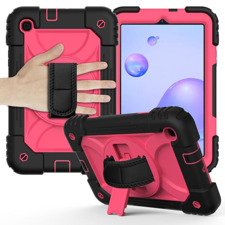 For Samsung Galaxy Tab A 8.4 (2020) Shockproof  PC + Silicone Combination Case with Holder & Hand Strap & Shoulder strap