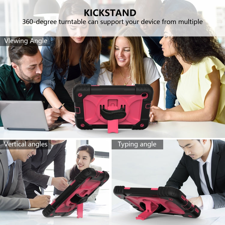 For Samsung Galaxy Tab A 8.4 (2020) Shockproof  PC + Silicone Combination Case with Holder & Hand Strap & Shoulder strap