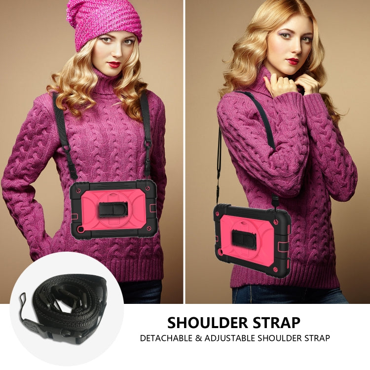 For Samsung Galaxy Tab A 8.4 (2020) Shockproof  PC + Silicone Combination Case with Holder & Hand Strap & Shoulder strap