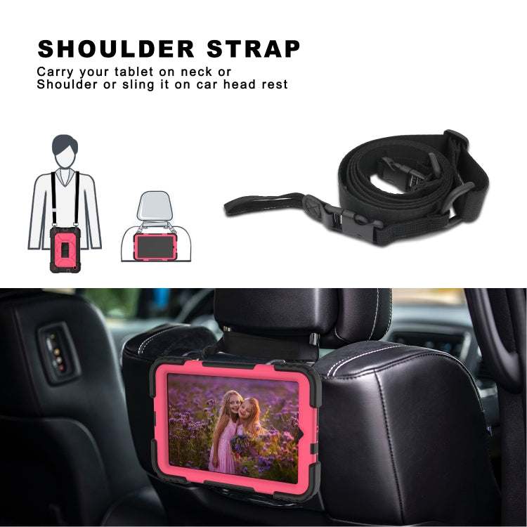 For Samsung Galaxy Tab A 8.4 (2020) Shockproof  PC + Silicone Combination Case with Holder & Hand Strap & Shoulder strap