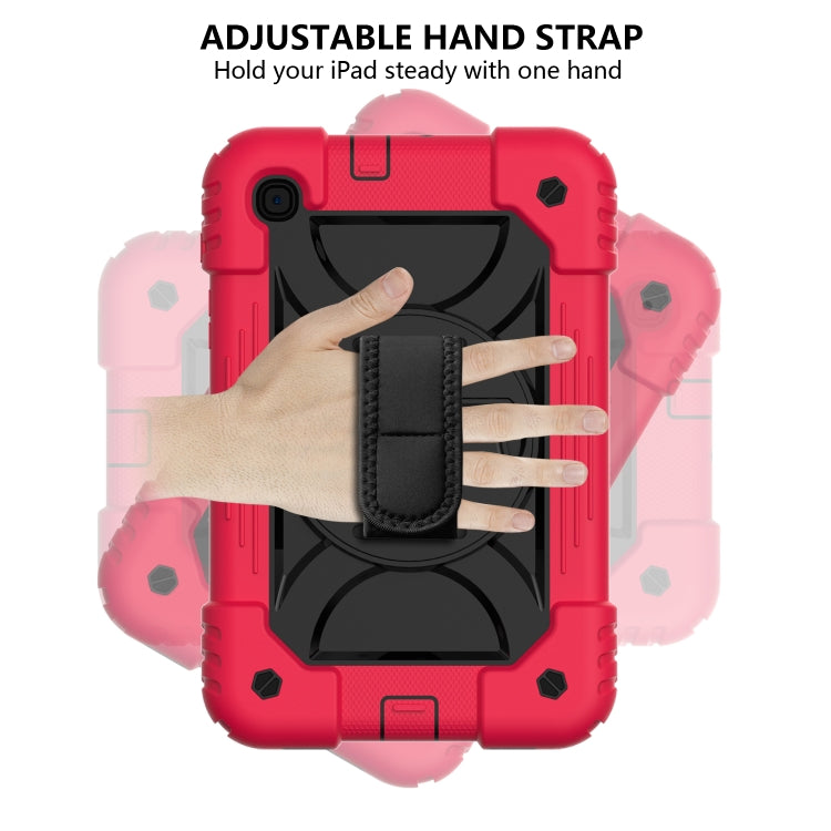 For Samsung Galaxy Tab A 8.4 (2020) Shockproof  PC + Silicone Combination Case with Holder & Hand Strap & Shoulder strap