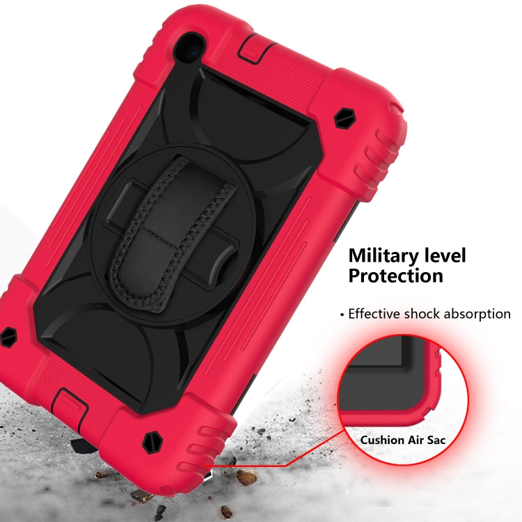 For Samsung Galaxy Tab A 8.4 (2020) Shockproof  PC + Silicone Combination Case with Holder & Hand Strap & Shoulder strap