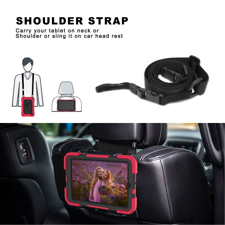For Samsung Galaxy Tab A 8.4 (2020) Shockproof  PC + Silicone Combination Case with Holder & Hand Strap & Shoulder strap