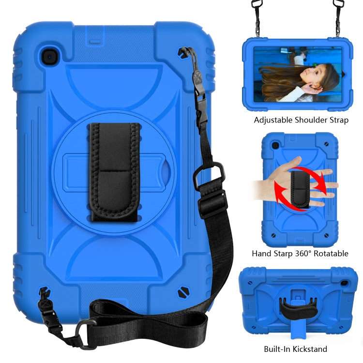 For Samsung Galaxy Tab A 8.4 (2020) Shockproof  PC + Silicone Combination Case with Holder & Hand Strap & Shoulder strap