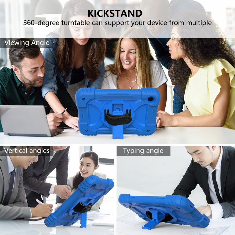 For Samsung Galaxy Tab A 8.4 (2020) Shockproof  PC + Silicone Combination Case with Holder & Hand Strap & Shoulder strap