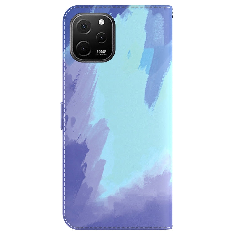 For Huawei nova Y61 / Enjoy 50z Watercolor Pattern Flip Leather Phone Case
