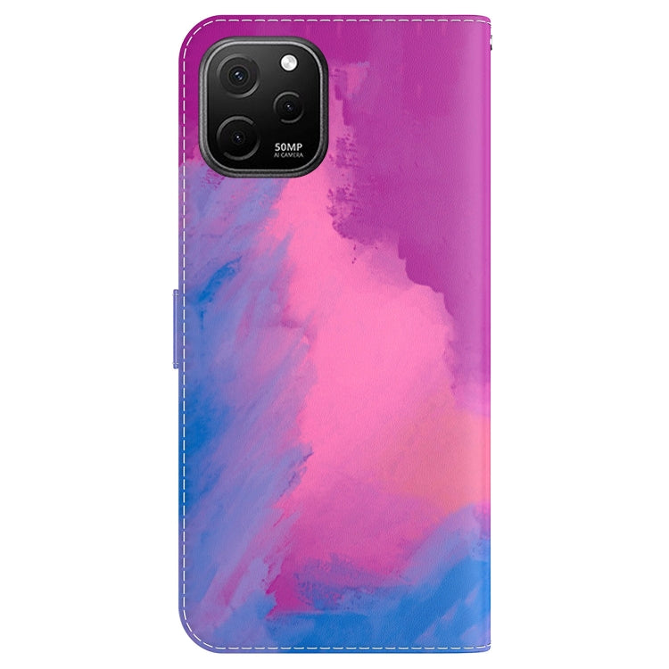 For Huawei nova Y61 / Enjoy 50z Watercolor Pattern Flip Leather Phone Case