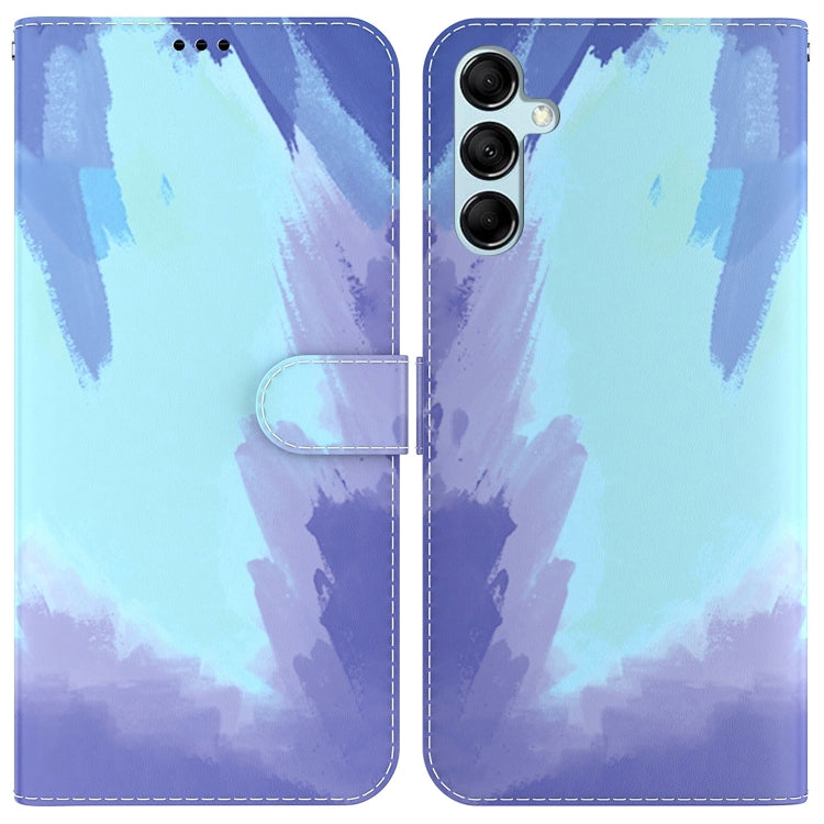 For Samsung Galaxy M14 Watercolor Pattern Flip Leather Phone Case