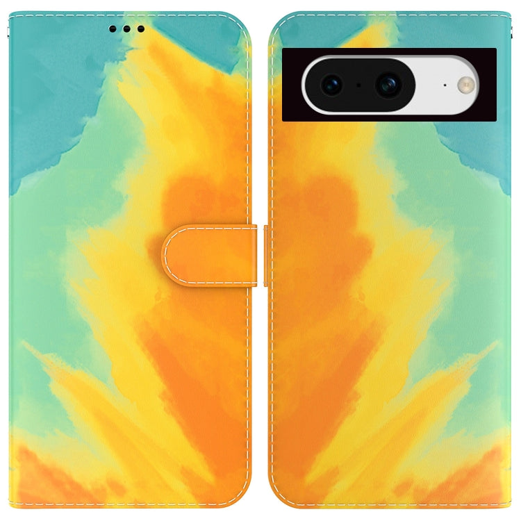 For Google Pixel 8 Watercolor Pattern Flip Leather Phone Case