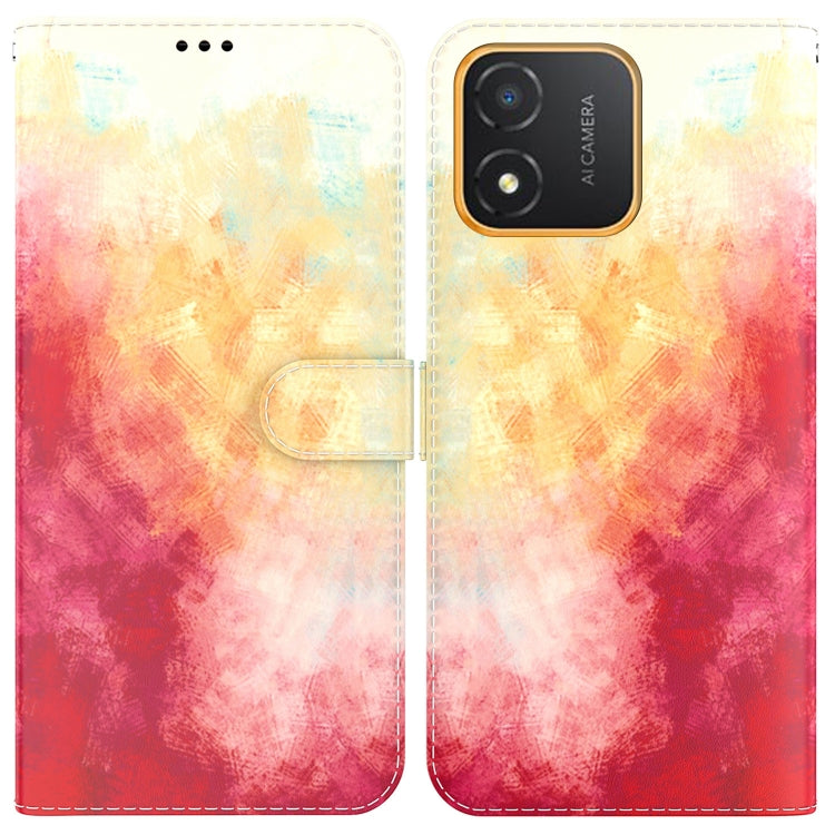 For Honor X5 Watercolor Pattern Flip Leather Phone Case