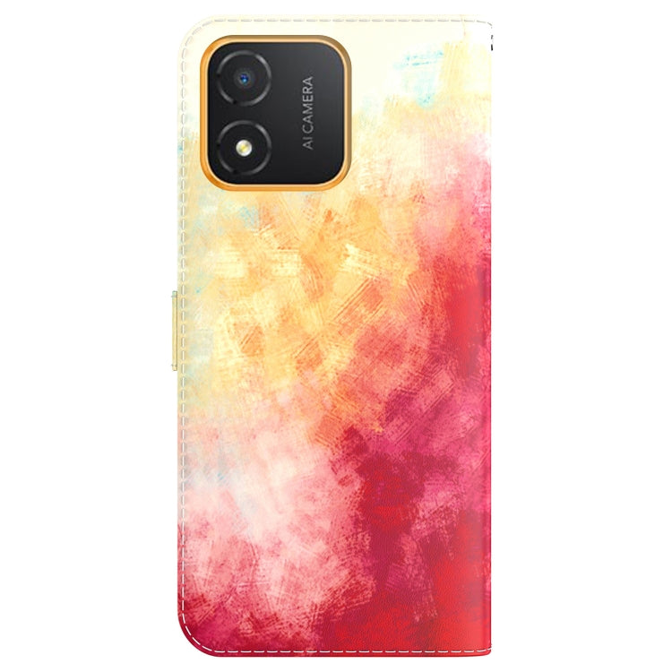 For Honor X5 Watercolor Pattern Flip Leather Phone Case