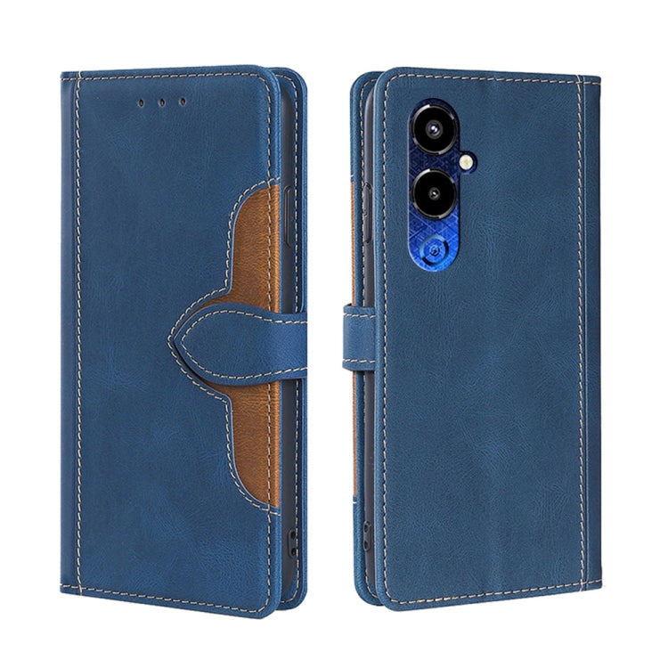 For Tecno Pova 4 Pro Skin Feel Magnetic Buckle Leather Phone Case