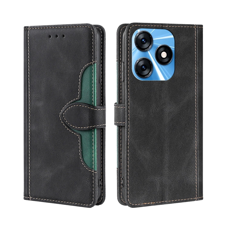 For Tecno Spark 10 4G Skin Feel Magnetic Buckle Leather Phone Case