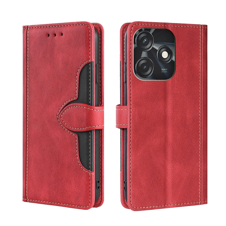 For Tecno Spark 10C Skin Feel Magnetic Buckle Leather Phone Case