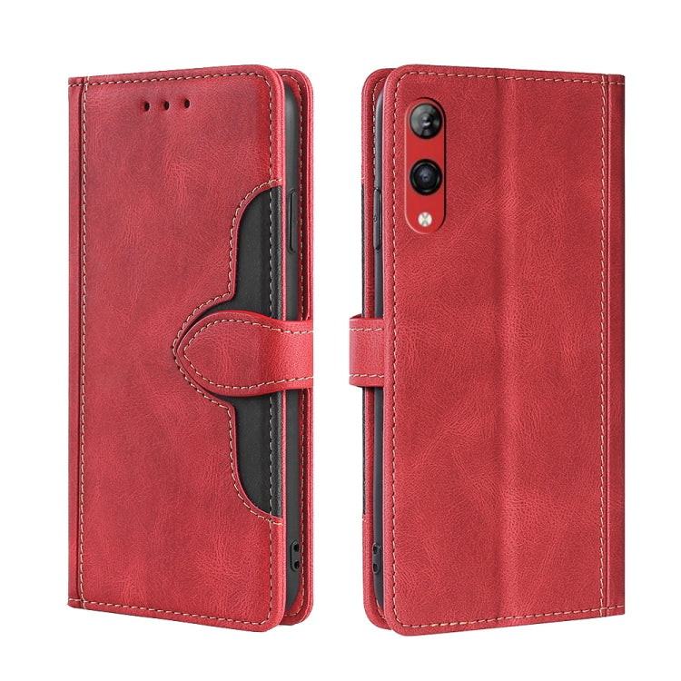 For Rakuten Hand 4G Skin Feel Magnetic Buckle Leather Phone Case