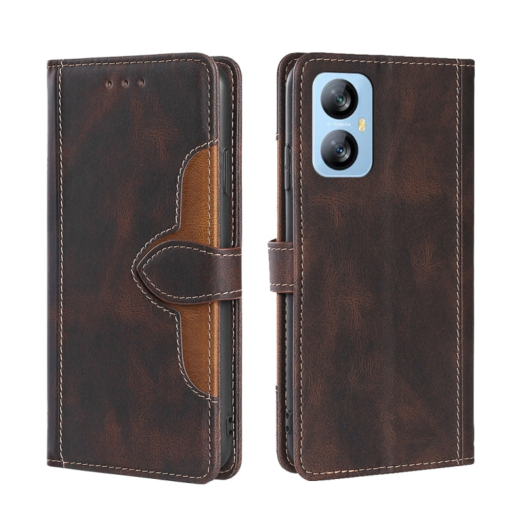 For Blackview A52 Skin Feel Magnetic Buckle Leather Phone Case