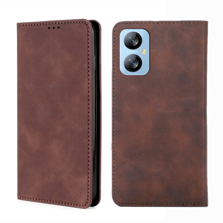 For Blackview A52 Skin Feel Magnetic Horizontal Flip Leather Phone Case