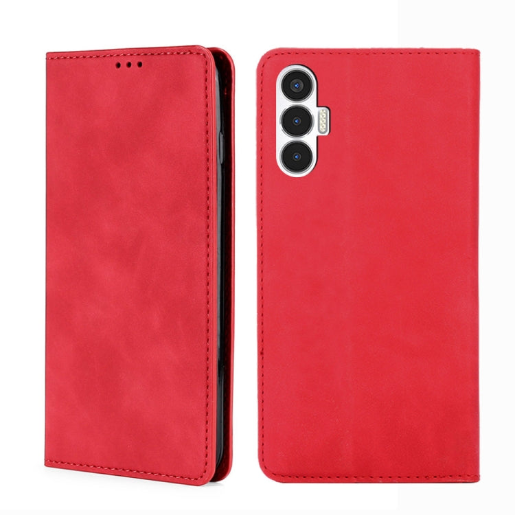 For Tecno Pova 3 Skin Feel Magnetic Horizontal Flip Leather Phone Case