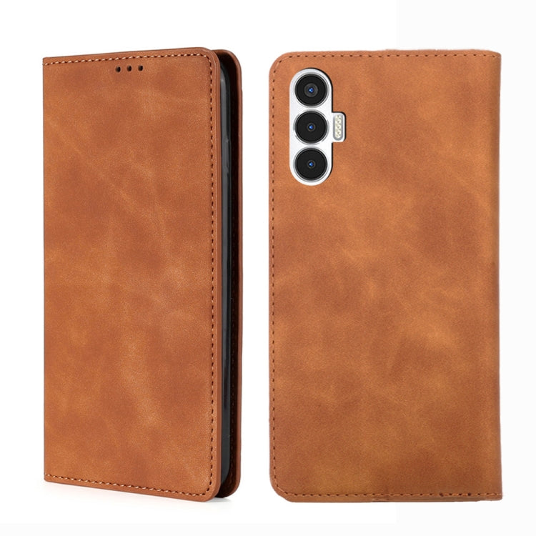 For Tecno Pova 3 Skin Feel Magnetic Horizontal Flip Leather Phone Case