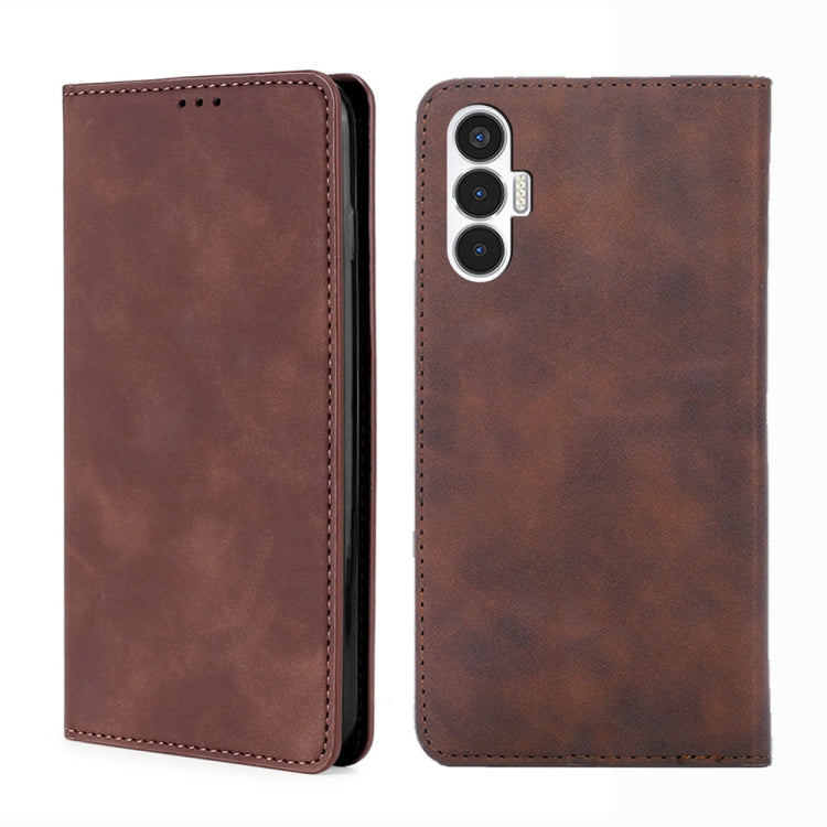 For Tecno Pova 3 Skin Feel Magnetic Horizontal Flip Leather Phone Case