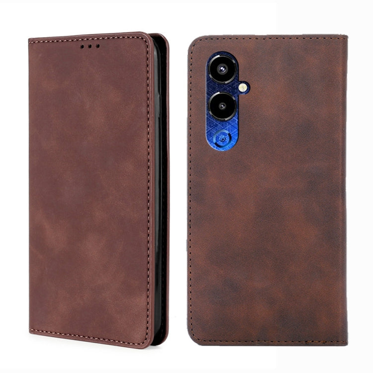 For Tecno Pova 4 Pro Skin Feel Magnetic Horizontal Flip Leather Phone Case