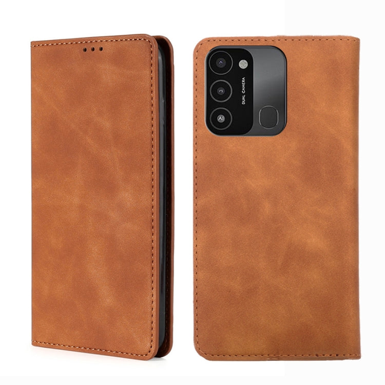 For Tecno Spark 8C Skin Feel Magnetic Horizontal Flip Leather Phone Case