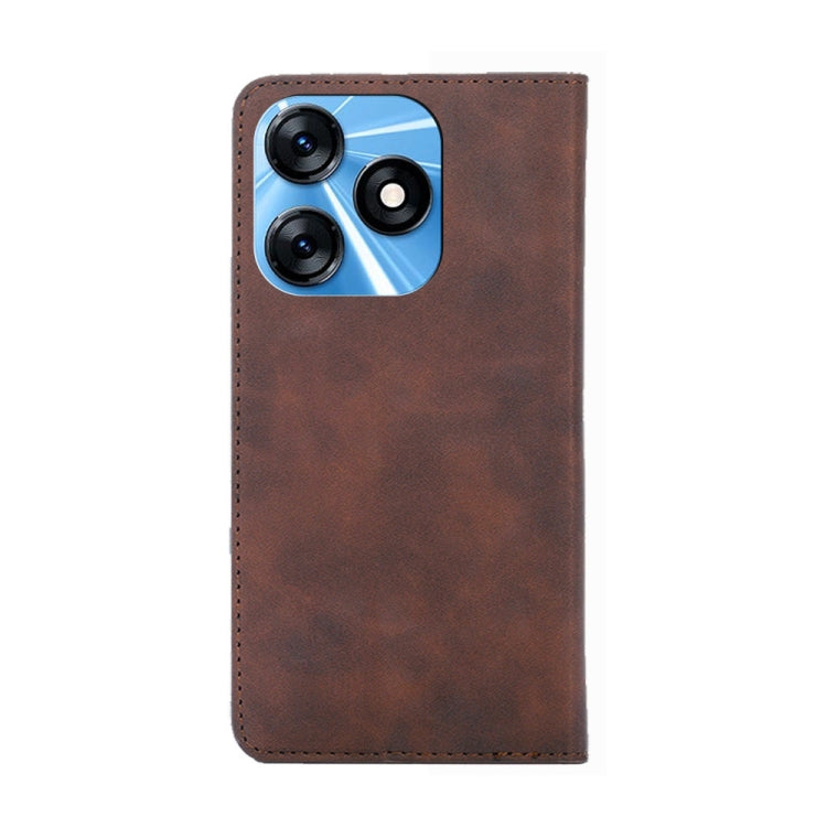 For Tecno Spark 10 4G Skin Feel Magnetic Horizontal Flip Leather Phone Case