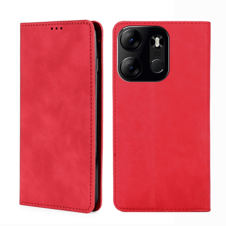 For Tecno Spark Go 2023 / Pop 7 / Pop 7 Pro Skin Feel Magnetic Horizontal Flip Leather Phone Case